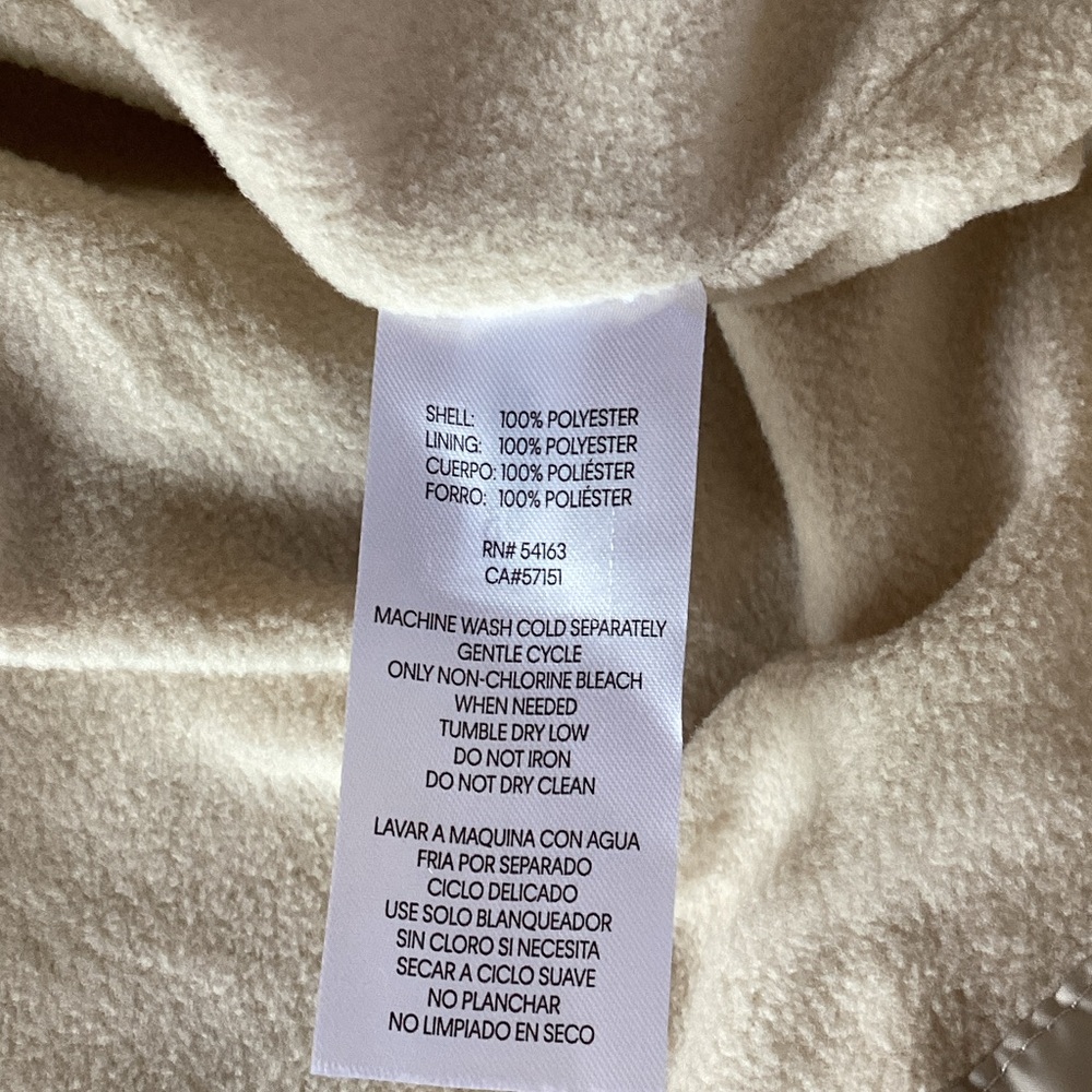 Calvin Klein Light Tan Fleece Lined Hooded Zip Up Jacket - Picture 5 of 5
